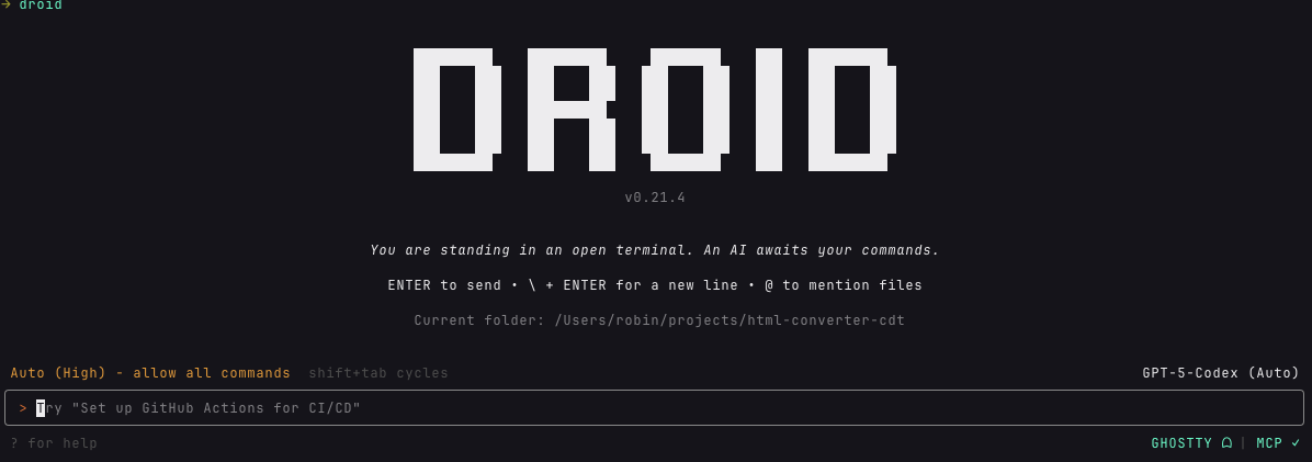Droid CLI 试用体验